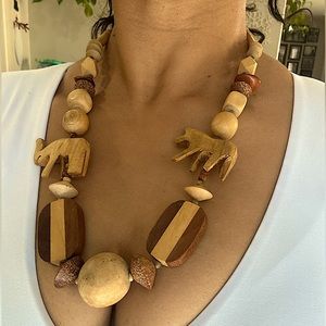 Cute & unique Vintage Safari themed, jumbo style necklace